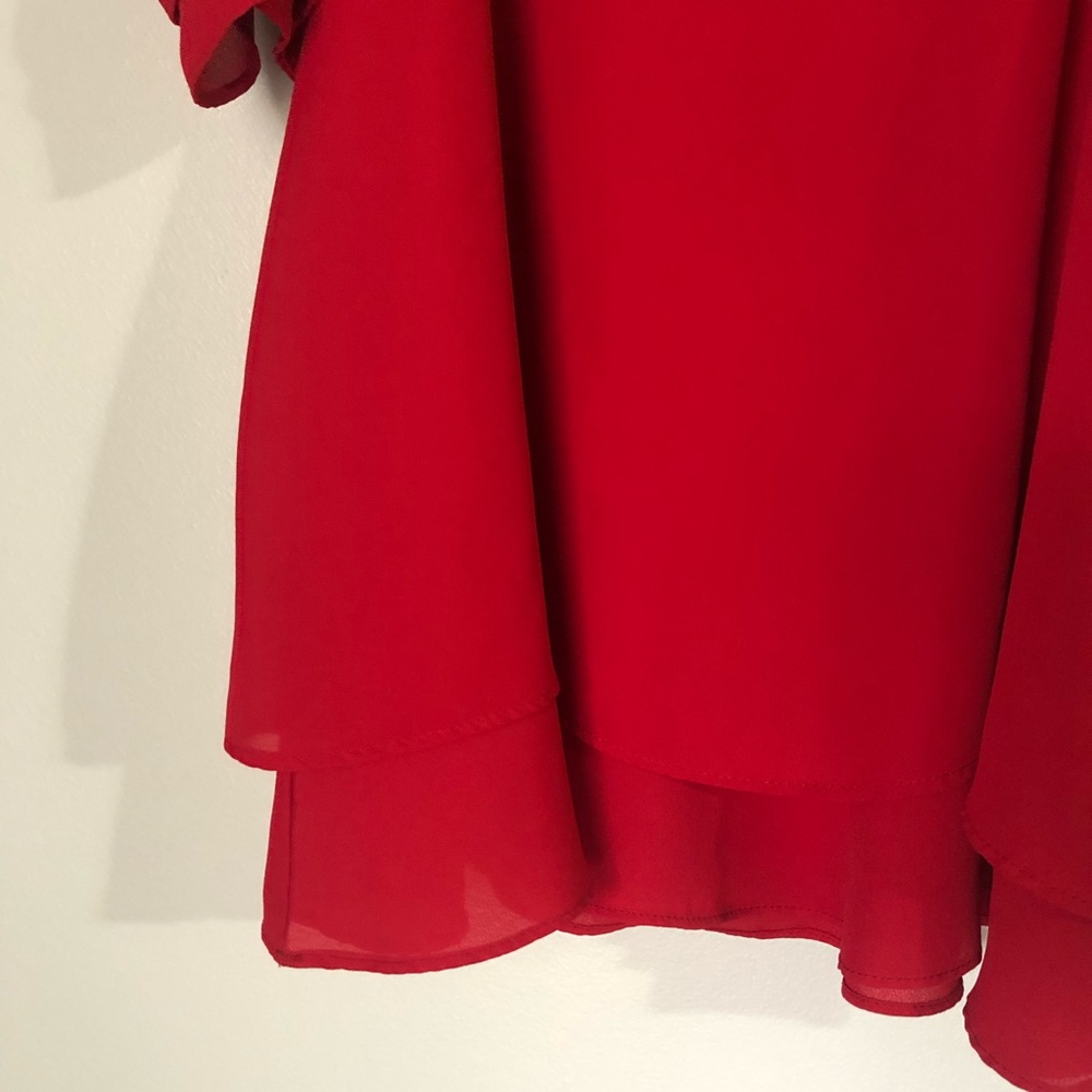 Red Ruffle Top - Picture 4 of 5